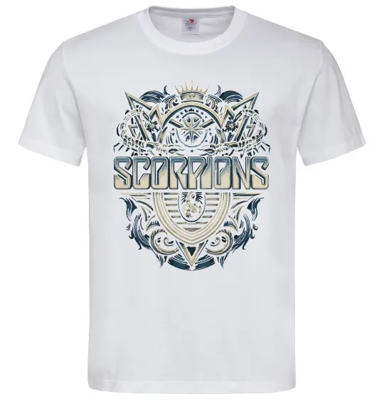 Мужская футболка Scorpions art Белый фото