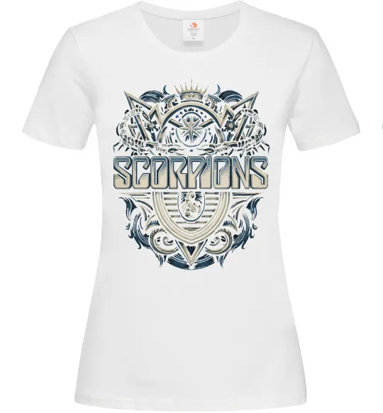Жіноча футболка Scorpions art Білий фото