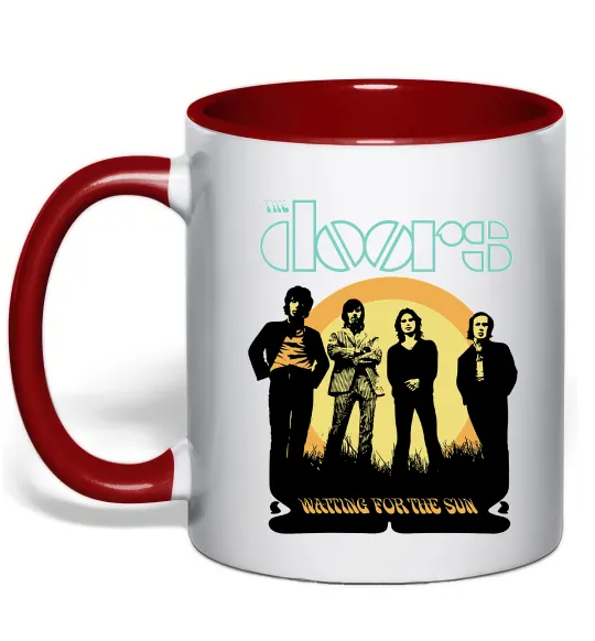 Чашка з кольоровою ручкою The Doors waiting for the sun Червоний фото
