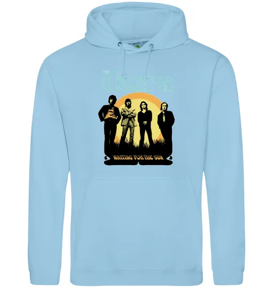 Чоловіча толстовка (худі) The Doors waiting for the sun Блакитний фото