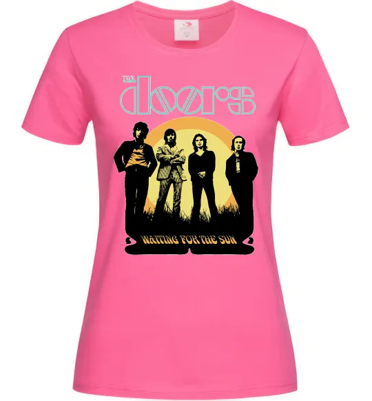 Женская футболка The Doors waiting for the sun Ярко-розовый фото