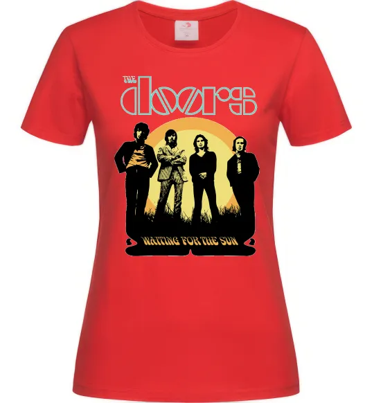 Женская футболка The Doors waiting for the sun Красный фото