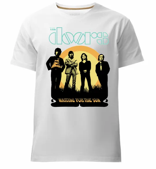 Чоловіча преміум футболка The Doors waiting for the sun Білий фото