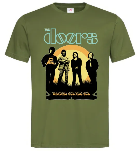 Чоловіча футболка The Doors waiting for the sun Оливковий фото