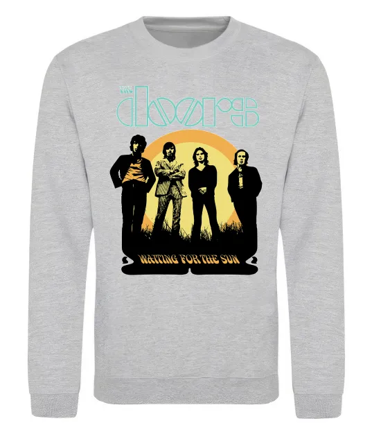 Світшот The Doors waiting for the sun Сірий меланж фото