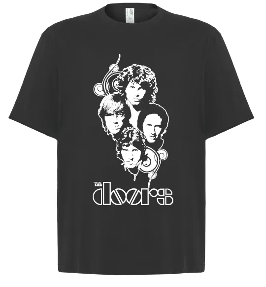Футболка Оверсайз The Doors band Черный фото