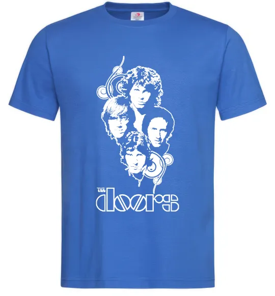 Мужская футболка The Doors band Ярко-синий фото