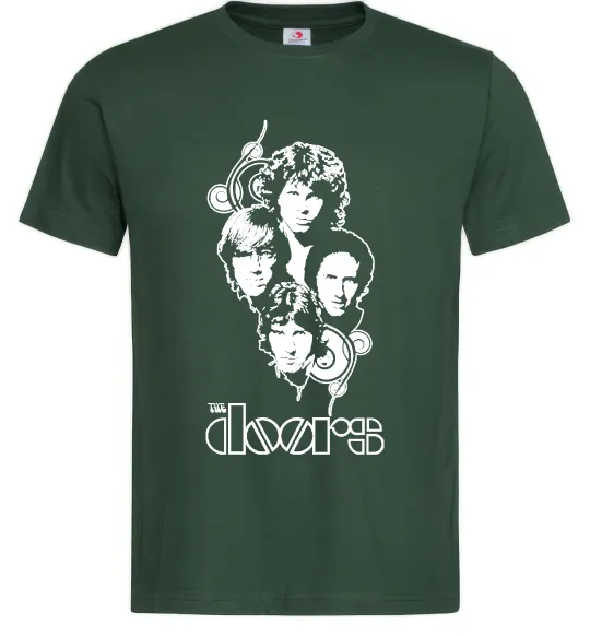 Мужская футболка The Doors band Темно-зеленый фото