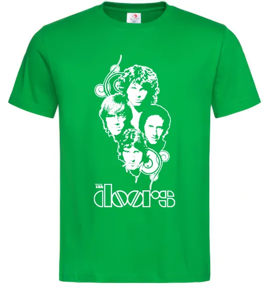 Мужская футболка The Doors band Зеленый фото