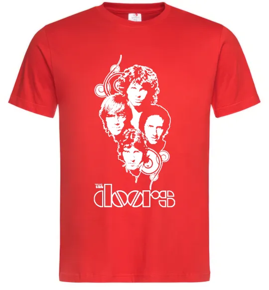 Мужская футболка The Doors band Красный фото