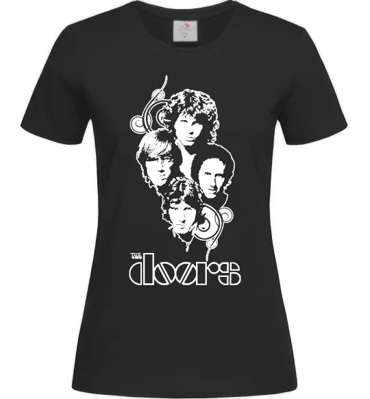 Женская футболка The Doors band Черный фото