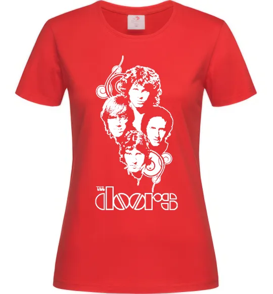 Женская футболка The Doors band Красный фото