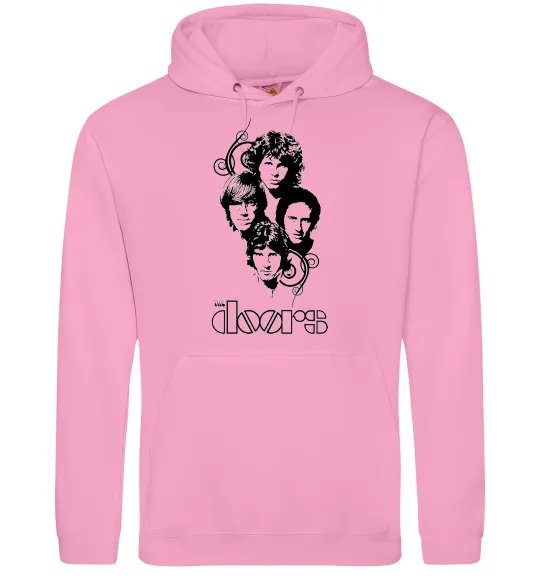 Чоловіча толстовка (худі) The Doors band Рожевий фото