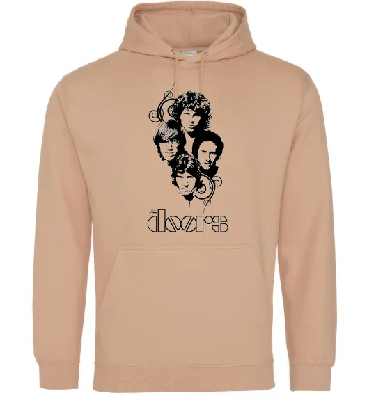 Мужская толстовка (худи) The Doors band Песочный фото