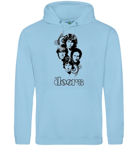 Жіноча толстовка (худі) The Doors band Блакитний фото