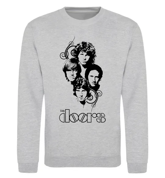 Світшот The Doors band Сірий меланж фото