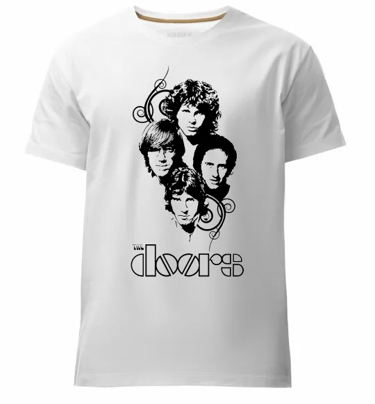 Чоловіча преміум футболка The Doors band Білий фото