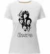 Жіноча преміум футболка The Doors band Білий фото