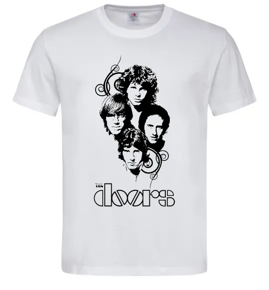 Мужская футболка The Doors band Белый фото