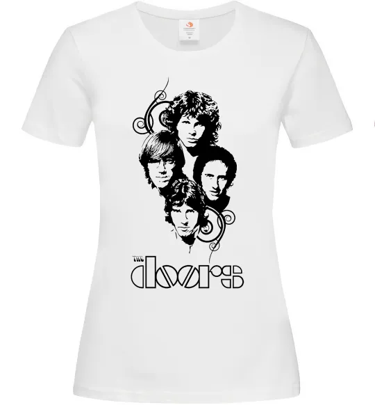Женская футболка The Doors band Белый фото