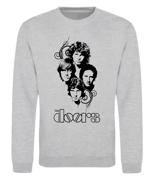 Свитшот The Doors band Серый меланж фото