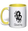 Чашка з кольоровою ручкою The Doors band Сонячно жовтий фото