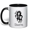 Чашка з кольоровою ручкою The Doors band Чорний фото