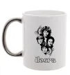 Чашка з кольоровою ручкою The Doors band Срібло фото