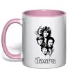 Чашка з кольоровою ручкою The Doors band Ніжно рожевий фото