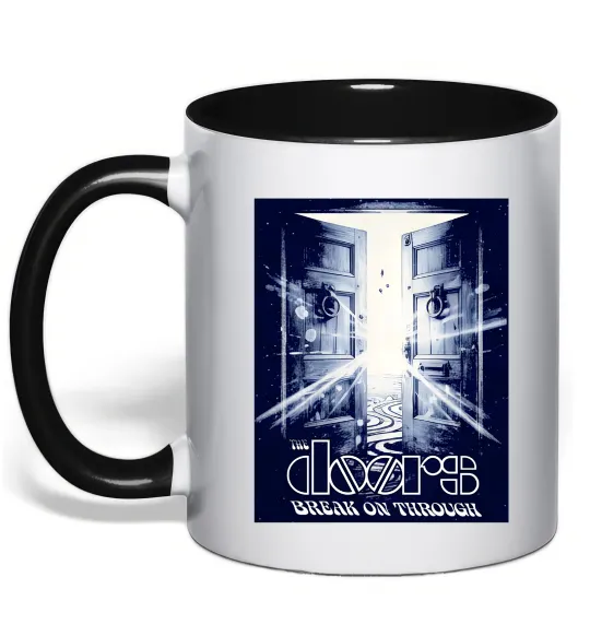 Чашка з кольоровою ручкою The Doors break on through Чорний фото
