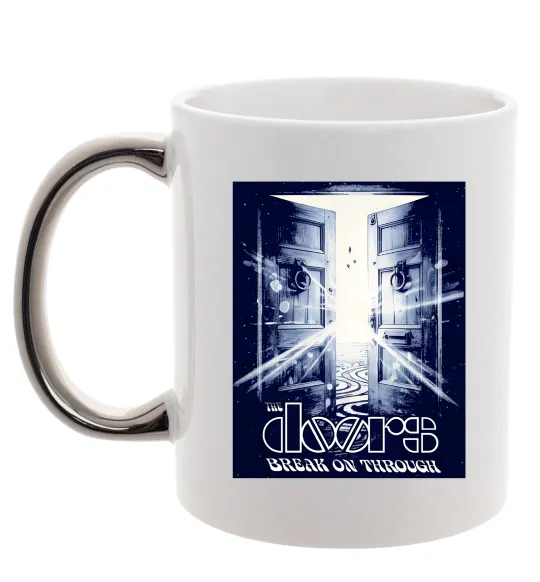 Чашка з кольоровою ручкою The Doors break on through Срібло фото