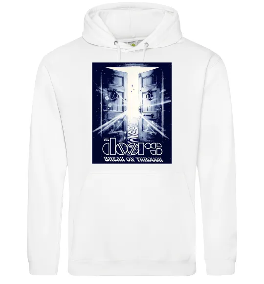 Мужская толстовка (худи) The Doors break on through Белый фото