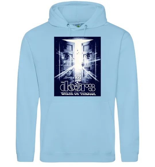 Мужская толстовка (худи) The Doors break on through Голубой фото