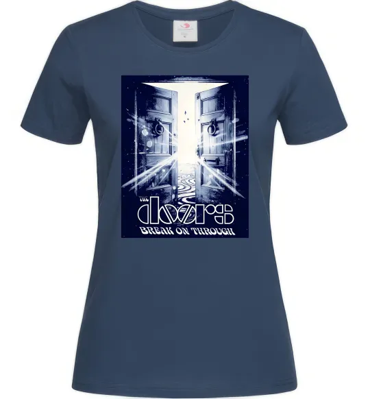 Женская футболка The Doors break on through Темно-синий фото