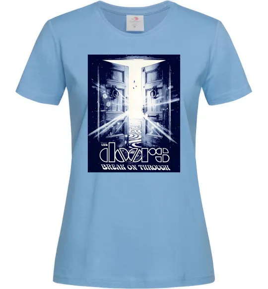 Женская футболка The Doors break on through Голубой фото