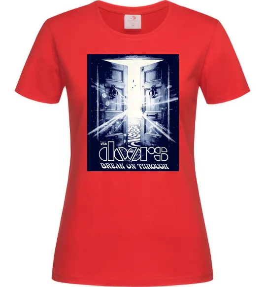 Женская футболка The Doors break on through Красный фото