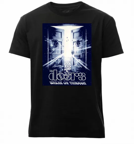 Мужская премиум футболка The Doors break on through Черный фото
