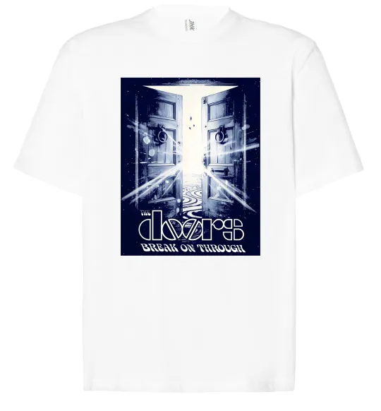 Футболка Оверсайз The Doors break on through Білий фото