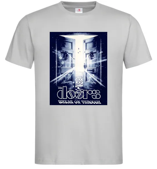 Чоловіча футболка The Doors break on through Сірий фото