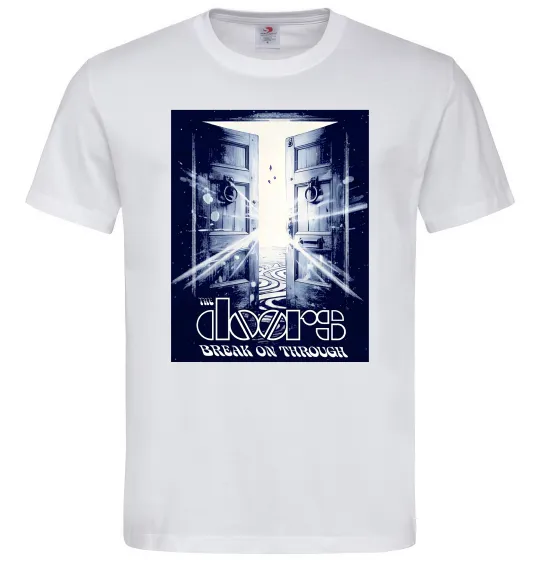 Чоловіча футболка The Doors break on through Білий фото