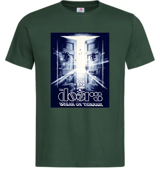 Чоловіча футболка The Doors break on through Темно-зелений фото
