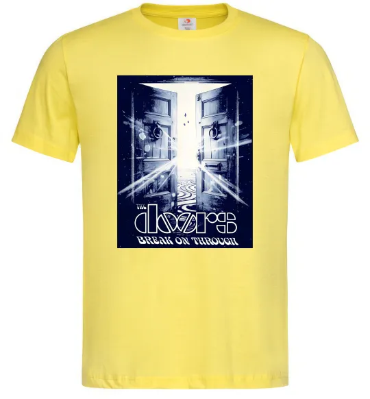 Чоловіча футболка The Doors break on through Лимонний фото