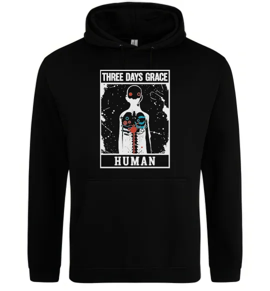 Чоловіча толстовка (худі) Three days grace Human Чорний фото