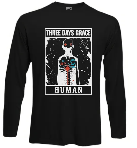Лонгслів Three days grace Human Чорний фото