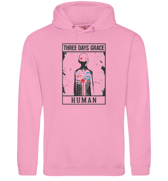 Женская толстовка (худи) Three days grace Human Розовый фото