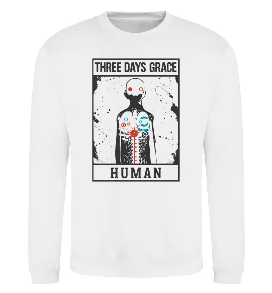Свитшот Three days grace Human Белый фото