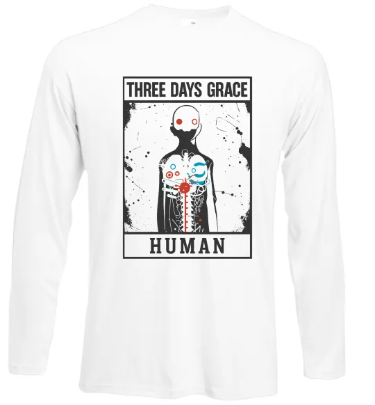 Лонгслів Three days grace Human Білий фото