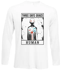 Лонгслів Three days grace Human Білий фото