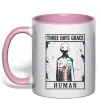 Чашка з кольоровою ручкою Three days grace Human Ніжно рожевий Чашка з кольоровою ручкою Three days grace Human Ніжно рожевий фото