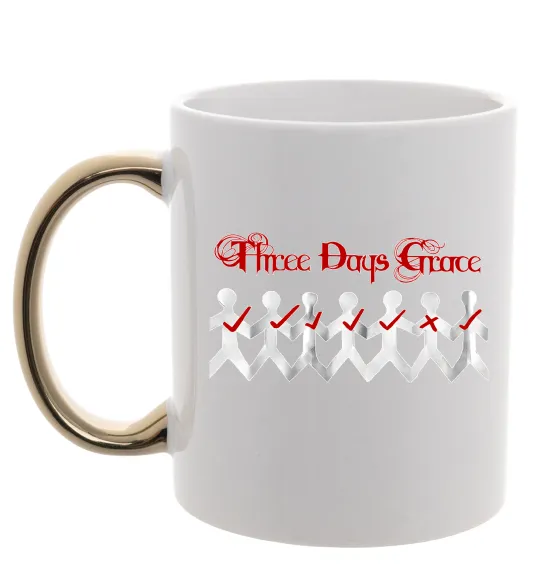 Чашка з кольоровою ручкою Three Days Grace One-X Золото фото